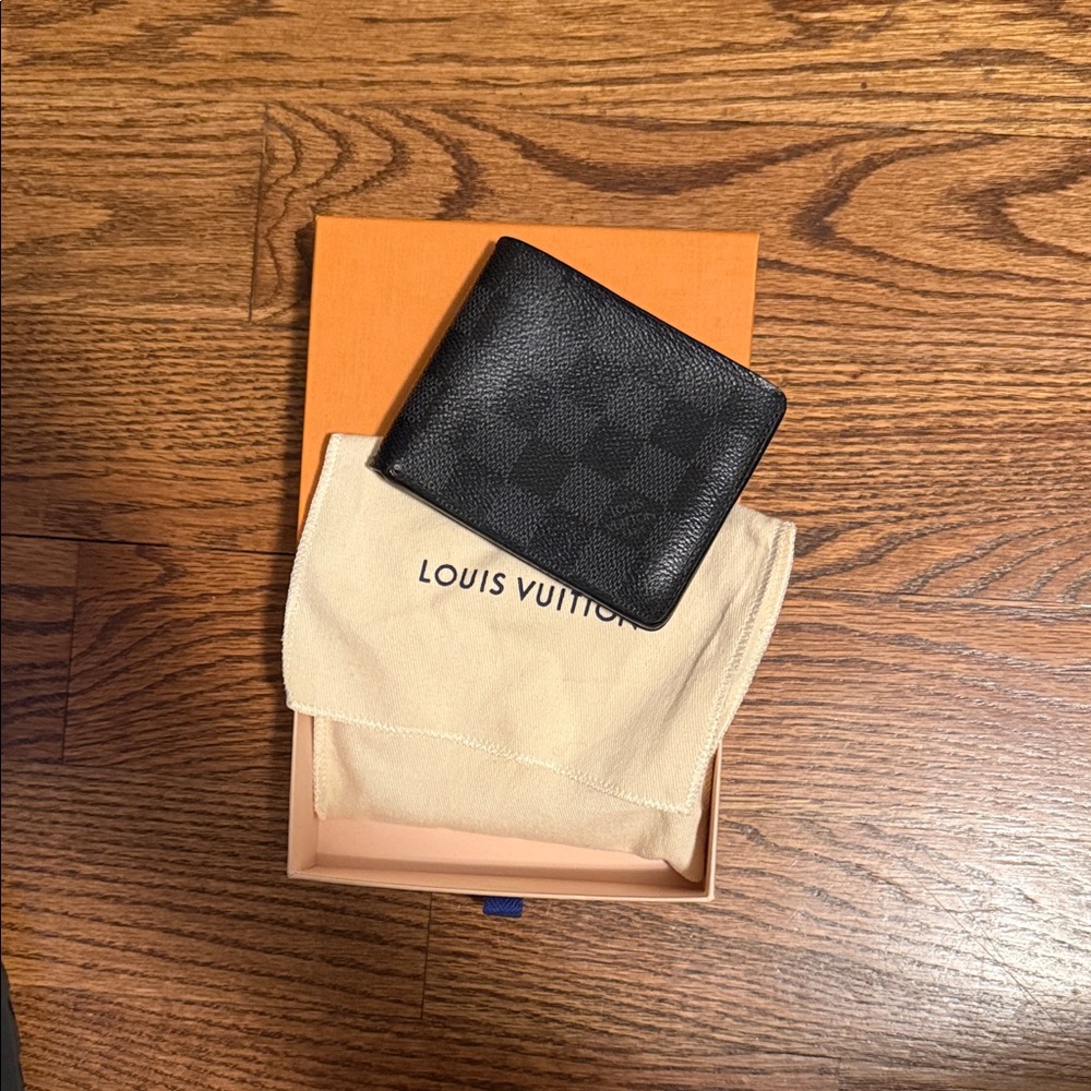 Louis Vuitton Black Checkered Wallet